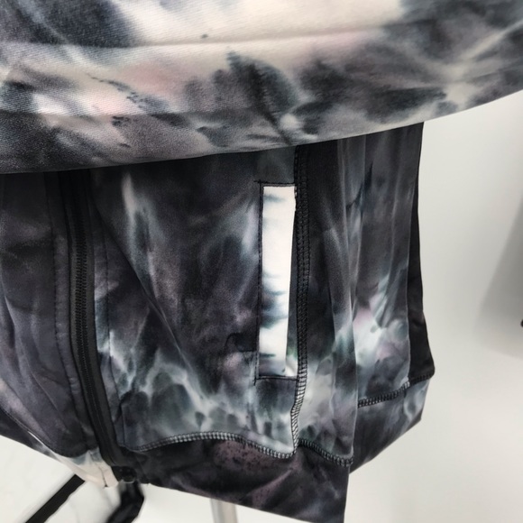 🆕Jogger Legging & Jacket Set w/Pockets Lounger Black & White Tie Dye - Picture 14 of 16